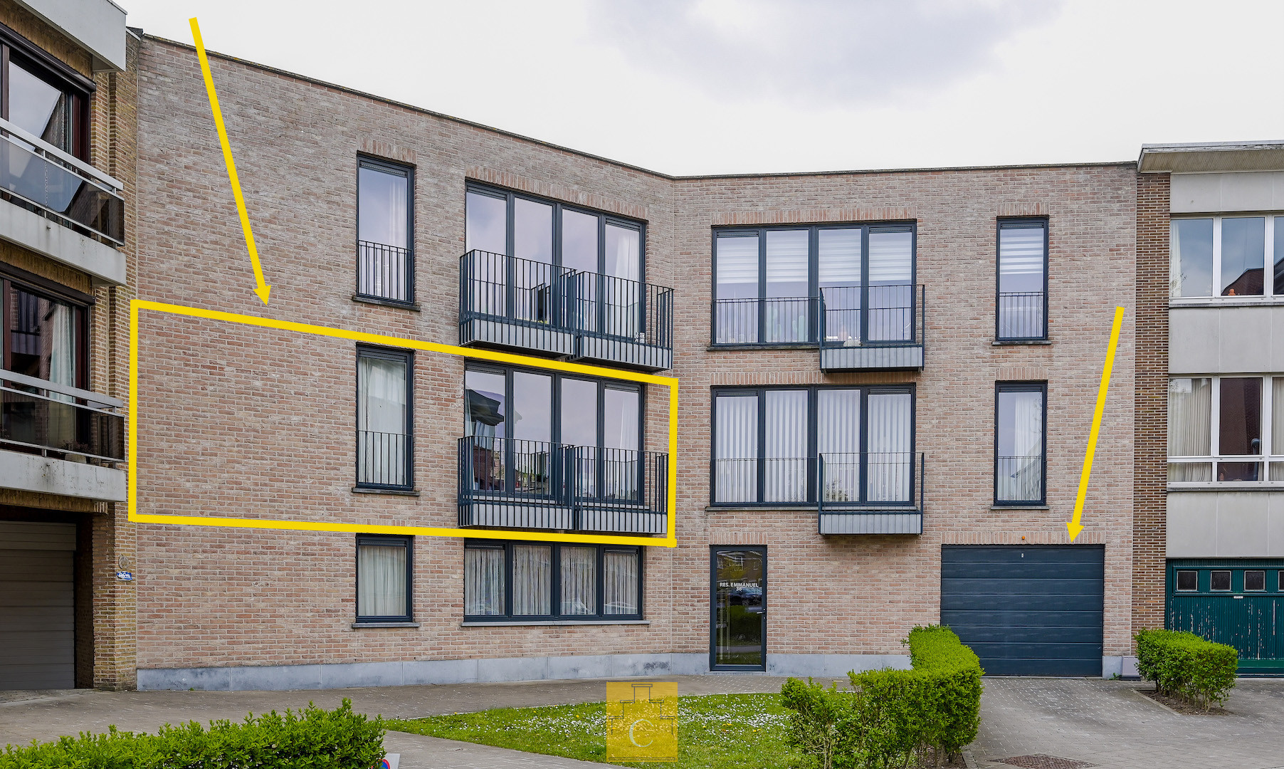 Rustig gelegen appartement met garage nabij winkels en Brugse binnenstad